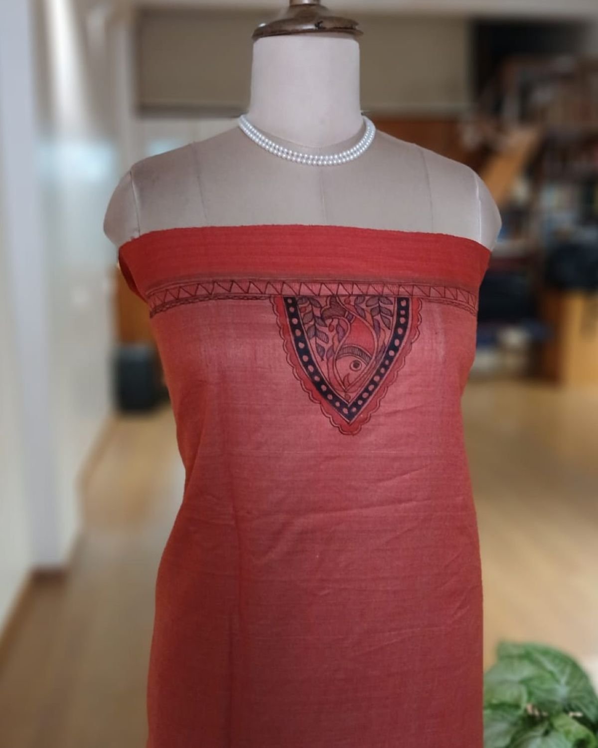 Madhubani on Tussar Silk – (MADT0057) - Image 10