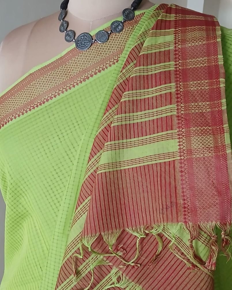 Mangalagiri Handweave Cotton Saree - (MHCS0002) - Image 8