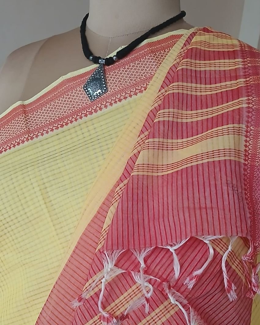 Mangalagiri Handweave Cotton Saree - (MHCS0005) - Image 7