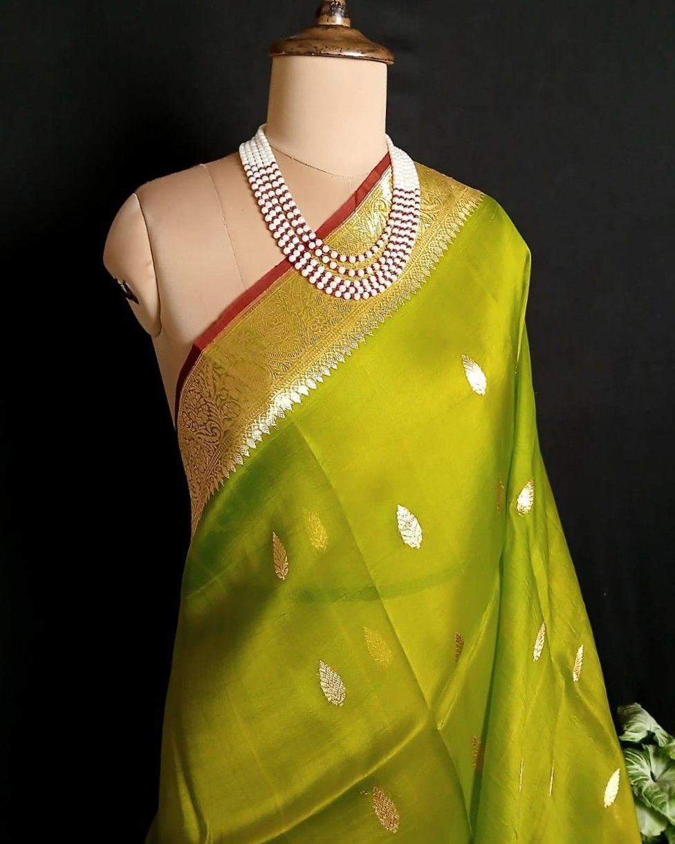Pure Silk Organza Banarasi Saree - (PSOB0003) - Image 2