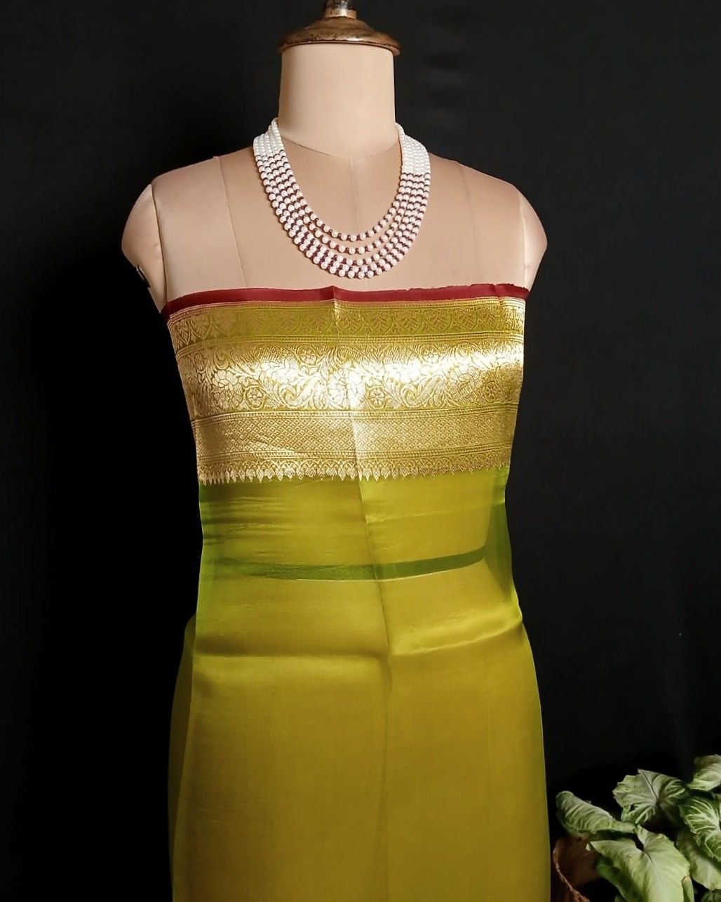 Pure Silk Organza Banarasi Saree - (PSOB0003) - Image 8