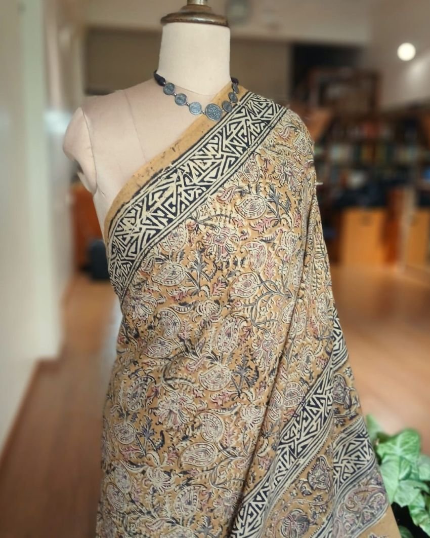 Pedana Cotton Kalamkari Saree - (PCKS0019) - Image 3