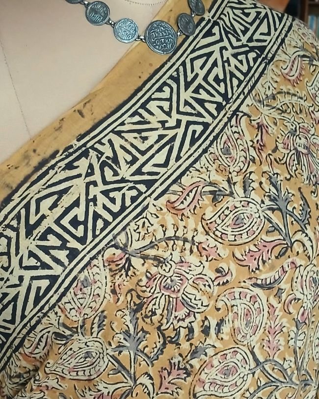 Pedana Cotton Kalamkari Saree - (PCKS0019) - Image 4