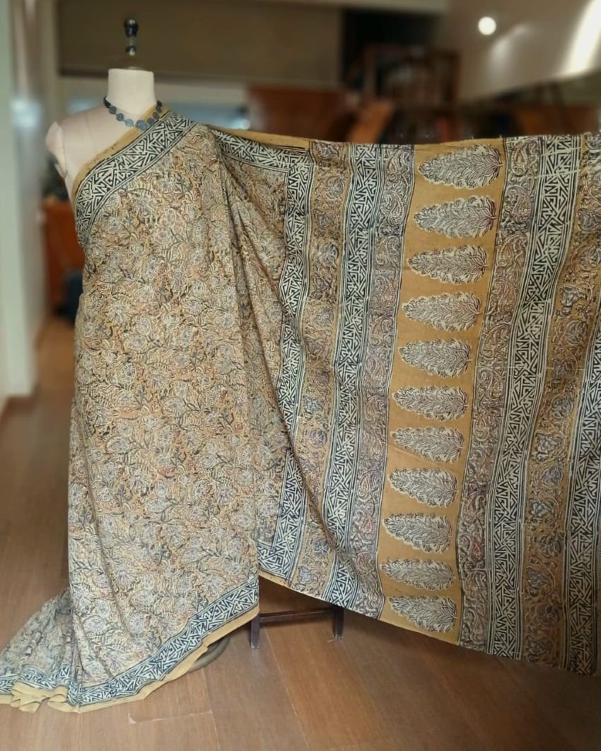 Pedana Cotton Kalamkari Saree - (PCKS0019) - Image 6