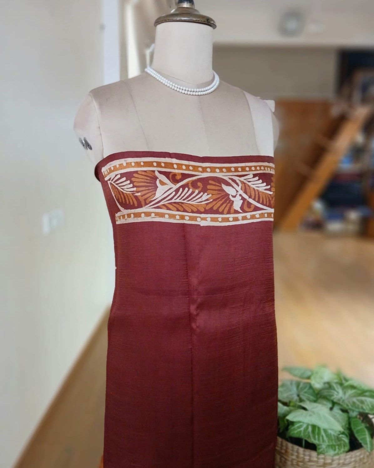 Batik Silk Saree from Murshidabad – (BSSM0010) - Image 7