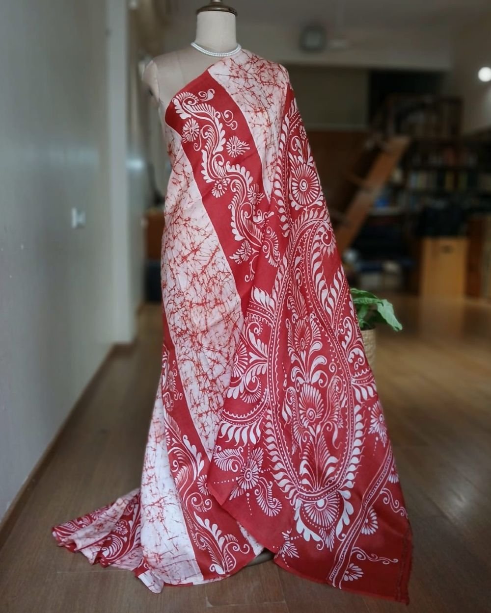 Batik Silk Saree from Murshidabad – (BSSM0013)