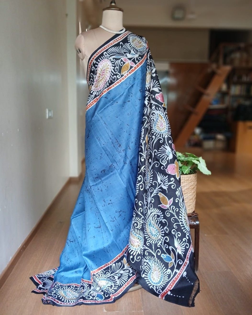 Batik Silk Saree from Murshidabad – (BSSM0014)