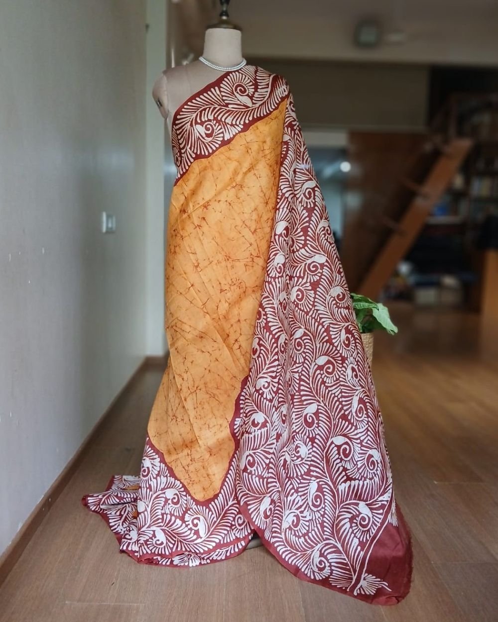 Batik Silk Saree from Murshidabad – (BSSM0015)