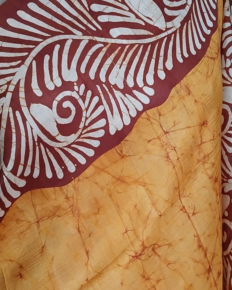 Batik Silk Saree from Murshidabad – (BSSM0015) - Image 3
