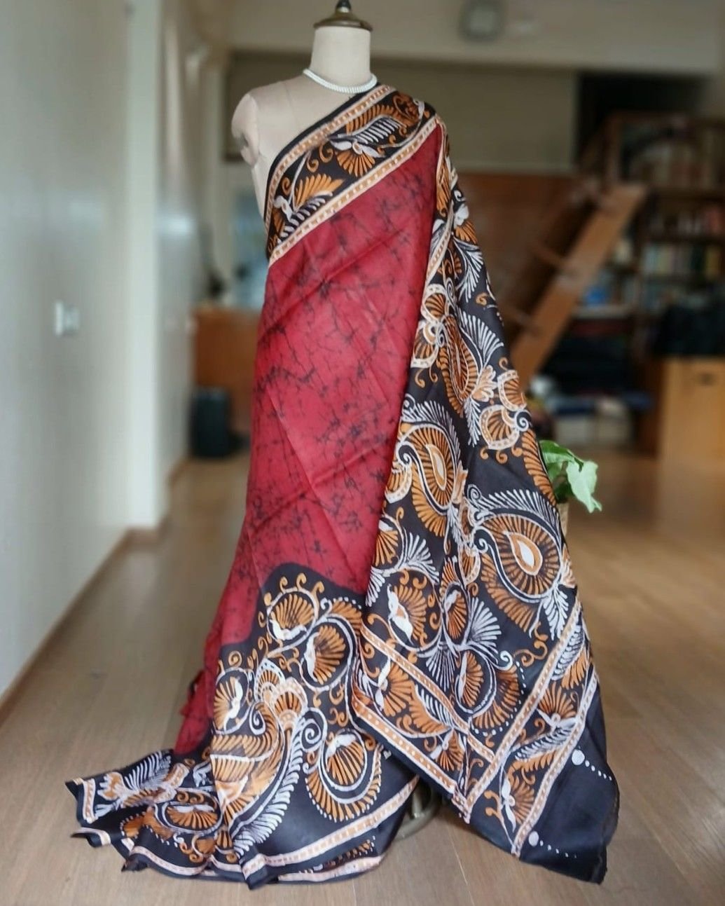 Batik Silk Saree from Murshidabad – (BSSM0016)