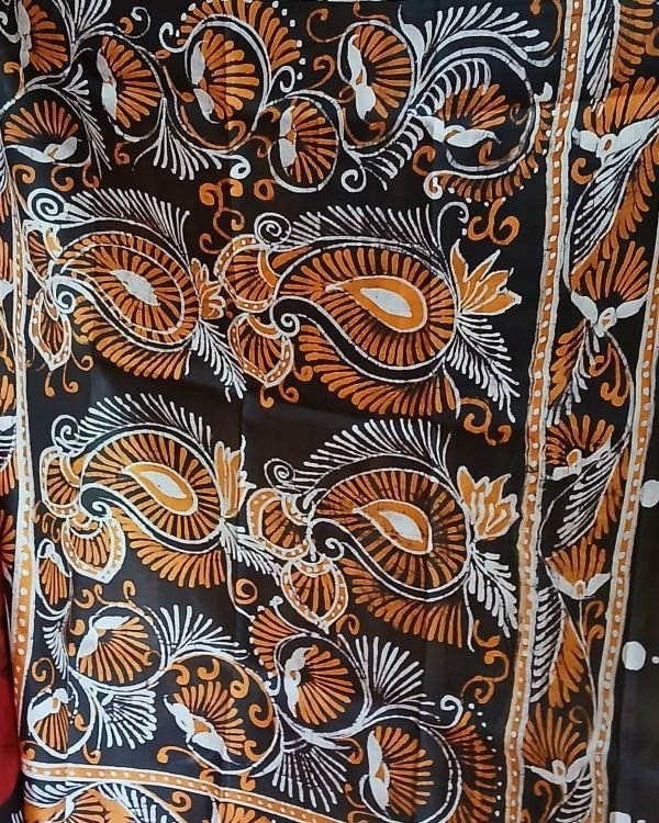 Batik Silk Saree from Murshidabad – (BSSM0016) - Image 5