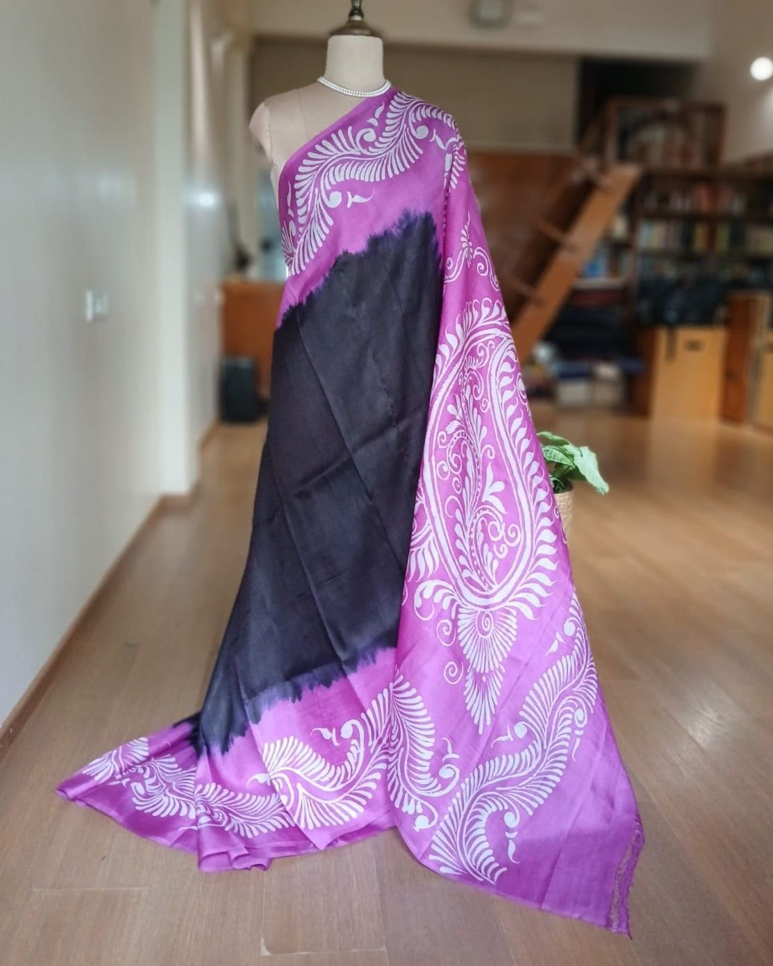 Batik Silk Saree from Murshidabad – (BSSM0018)