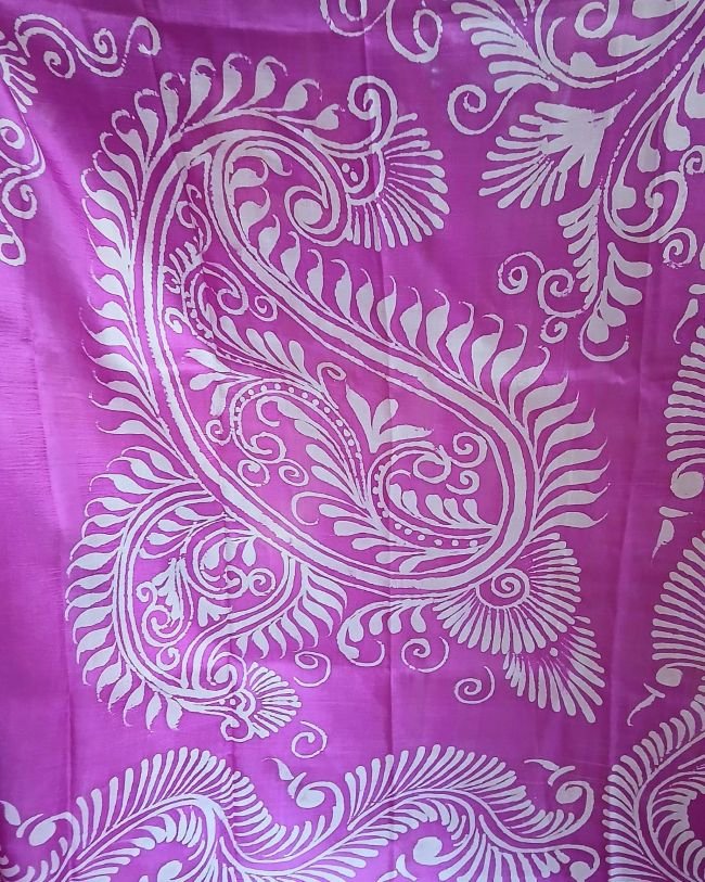 Batik Silk Saree from Murshidabad – (BSSM0018) - Image 5