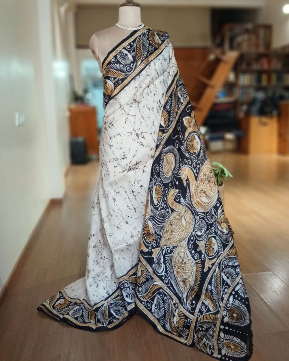 Batik Silk Saree from Murshidabad – (BSSM0002)