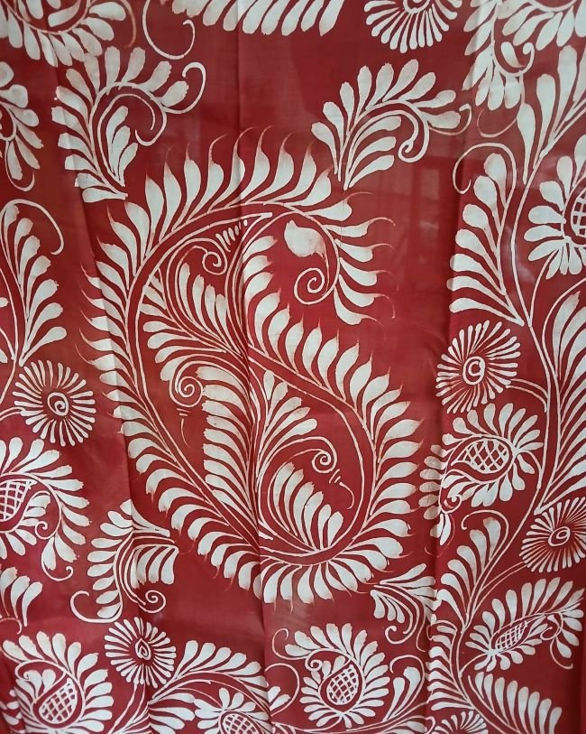 Batik Silk Saree from Murshidabad – (BSSM0020) - Image 5