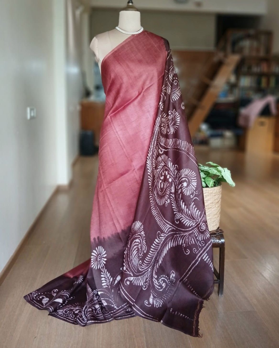 Batik Silk Saree from Murshidabad – (BSSM0021)