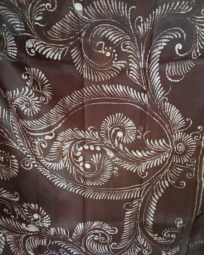 Batik Silk Saree from Murshidabad – (BSSM0021) - Image 4