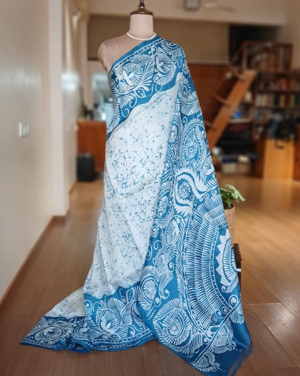 Batik Silk Saree from Murshidabad – (BSSM0003)