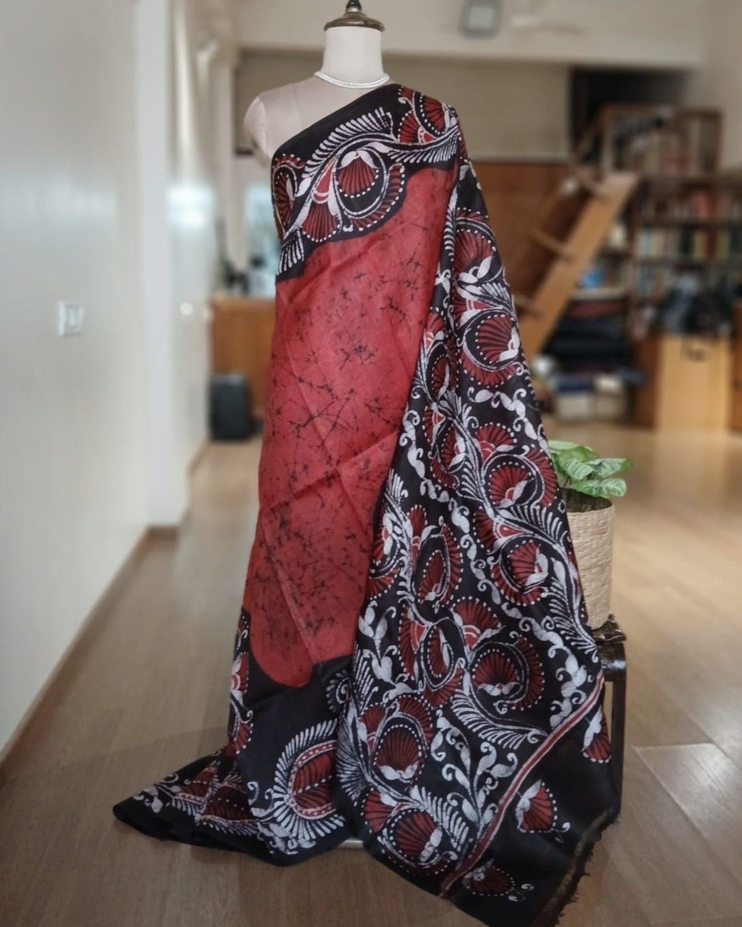 Batik Silk Saree from Murshidabad – (BSSM0004)