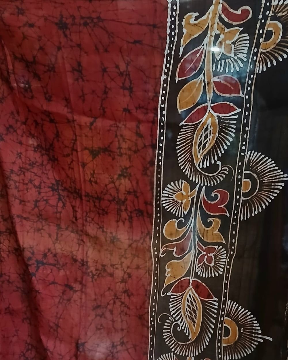 Batik Silk Saree from Murshidabad – (BSSM0008) - Image 4