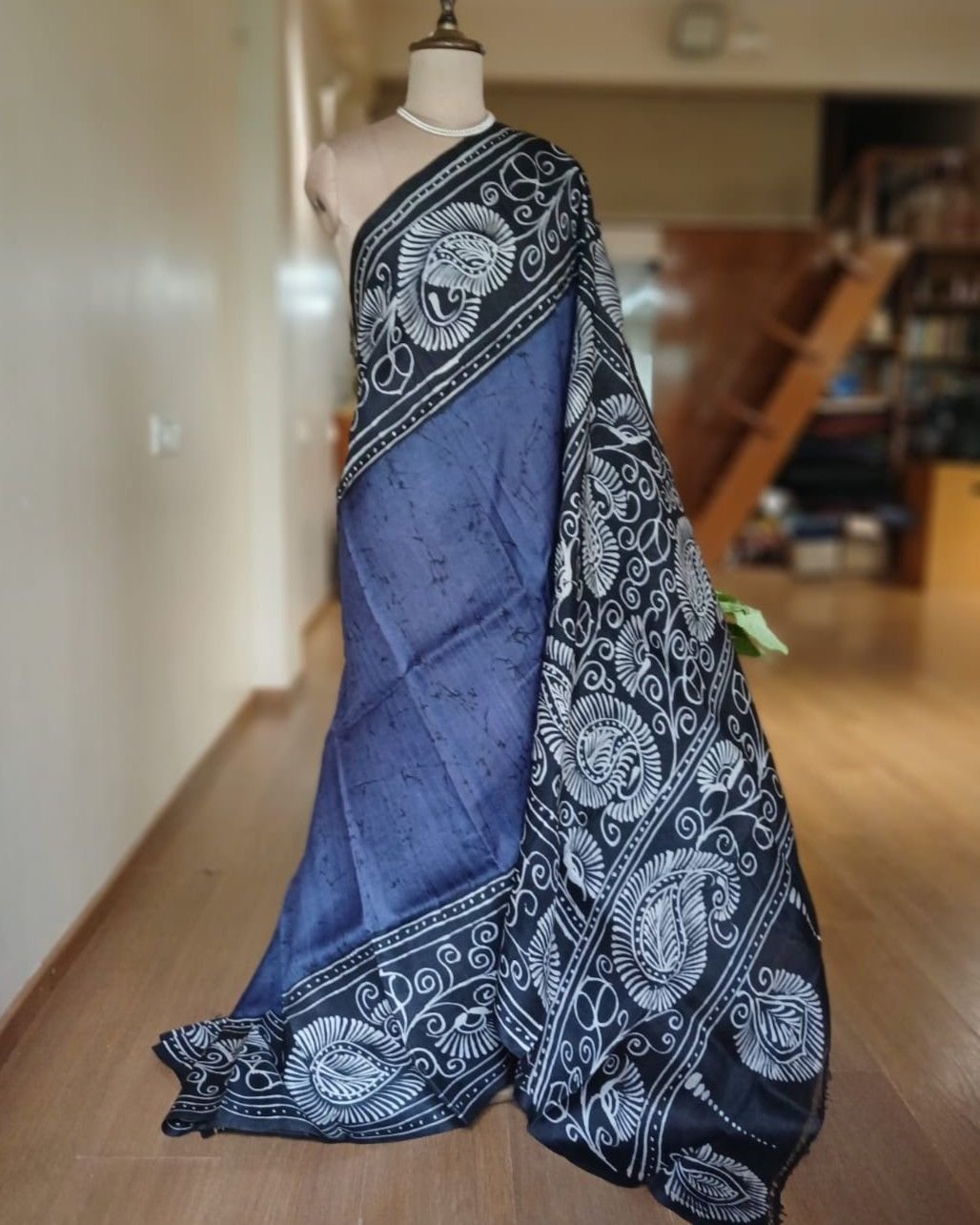 Batik Silk Saree from Murshidabad – (BSSM0009)