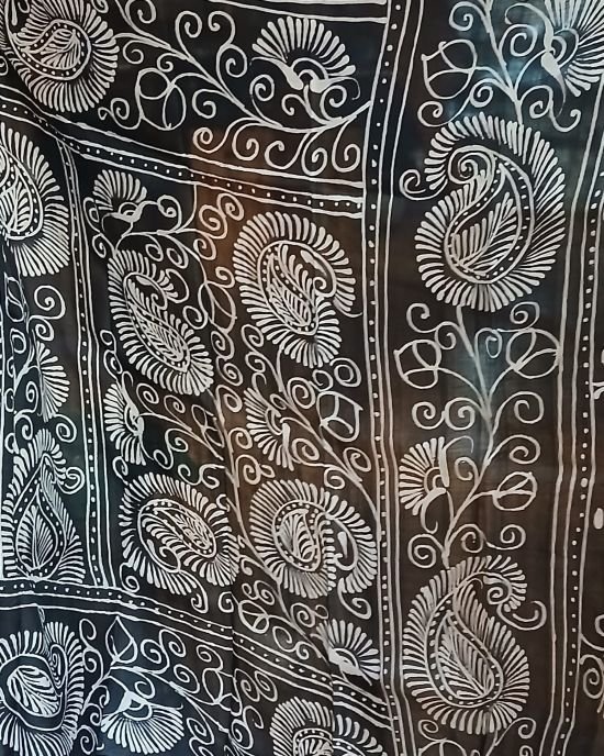 Batik Silk Saree from Murshidabad – (BSSM0009) - Image 5
