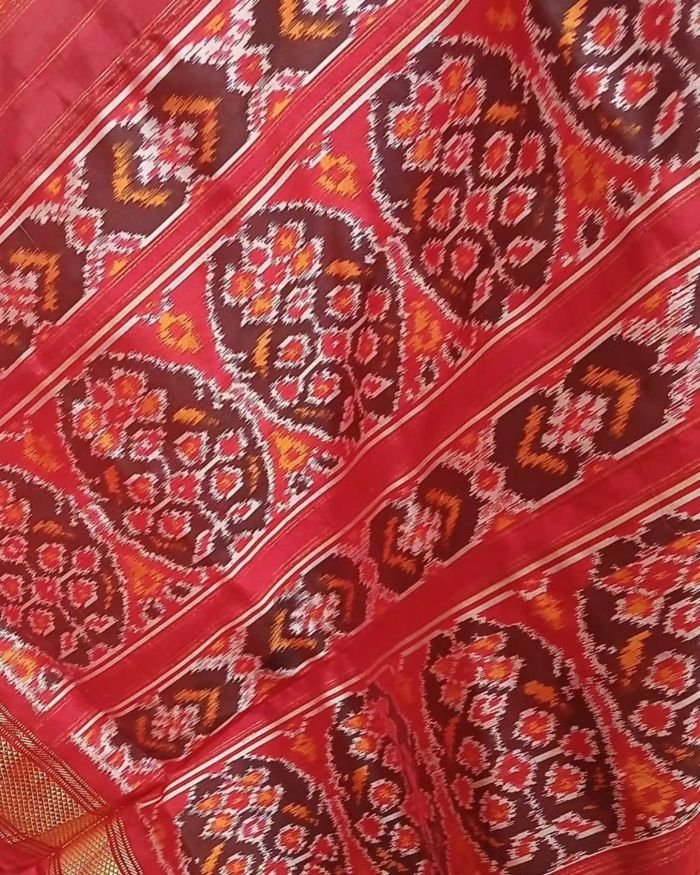 Figurative Pure Silk Ikat Saree - (NZIS0018) - Image 7