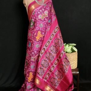 Figurative Pure Silk Ikat Saree - (NZIS0015)