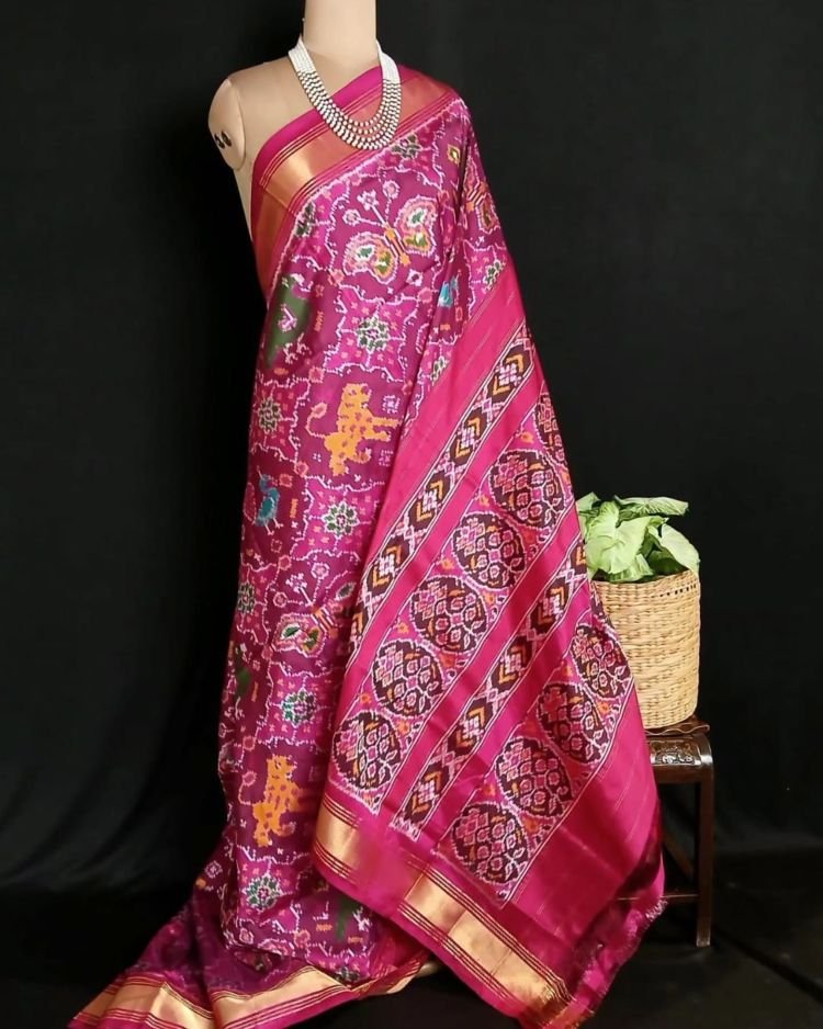 Figurative Pure Silk Ikat Saree - (NZIS0015)