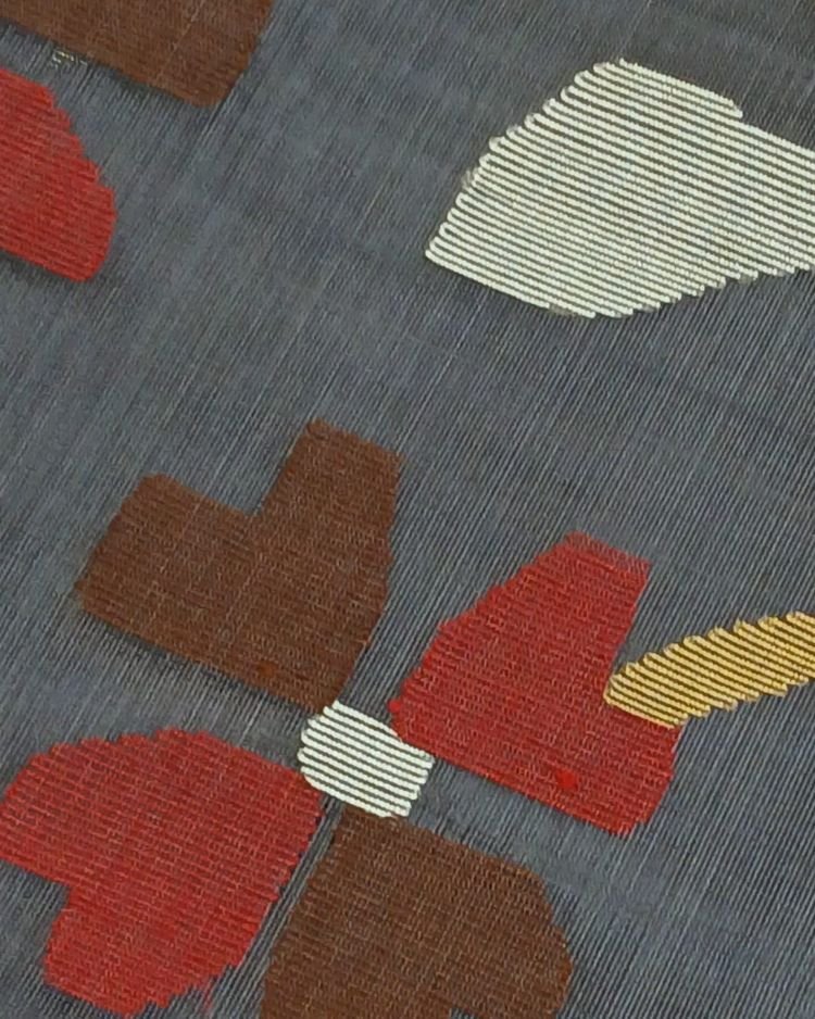 Hand Jamdani in Mulberry Silk with Floral Motifs – (SJMS1192) - Image 7