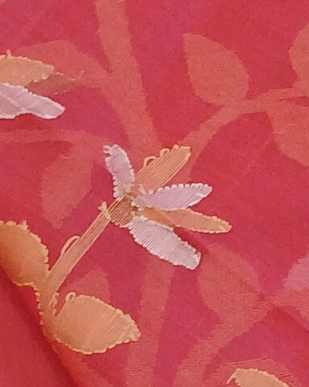 Hand Jamdani in Mulberry Silk with Floral Motifs – (SJMS1197) - Image 8
