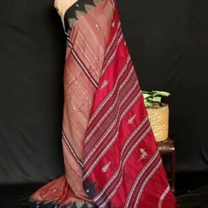 Natural Dyes Kotpad in Tussar Silk Weft and Cotton Warp - (CTKS0040)