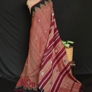 Natural Dyes Kotpad in Tussar Silk Weft and Cotton Warp - (CTKS0028)