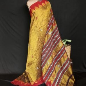 Natural Dyes Kotpad in Tussar Silk Weft and Cotton Warp - (CTKS0032)