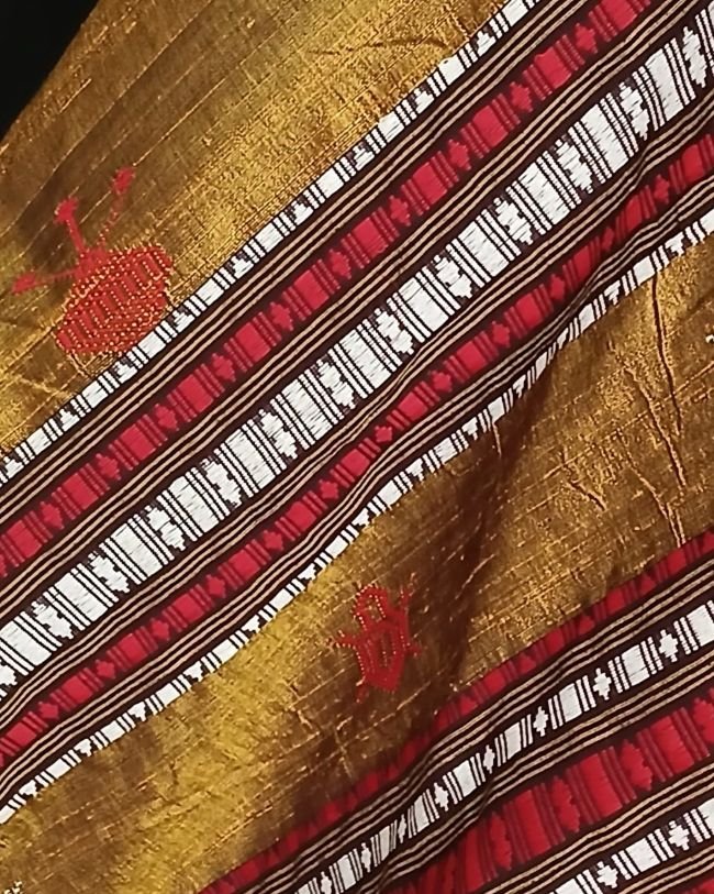 Natural Dyes Kotpad in Tussar Silk Weft and Cotton Warp - (CTKS0032) - Image 9