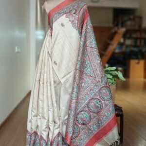 Madhubani on Tussar Silk – (MADT0057)