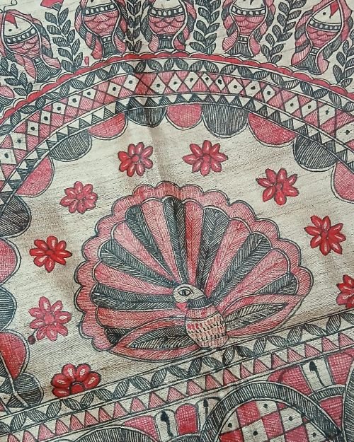 Madhubani on Tussar Silk – (MADT0055) - Image 4