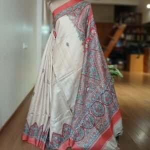 Madhubani on Tussar Silk – (MADT0053)