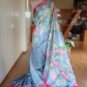 Handpainted Tussar Silk Saree - (HTSS0010)