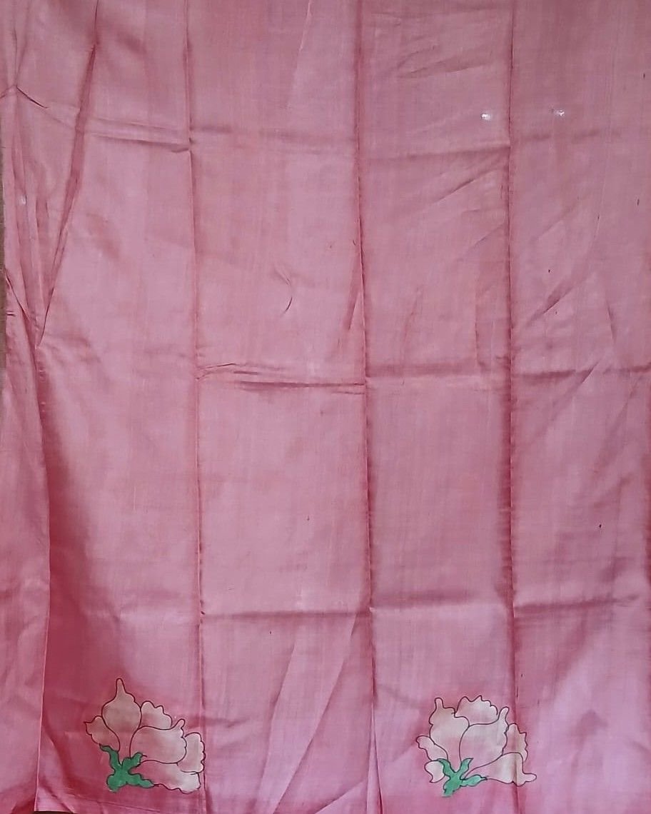 Handpainted Tussar Silk Saree - (HTSS0010) - Image 7