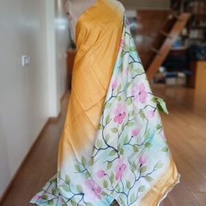 Handpainted Tussar Silk Saree - (HTSS0011)