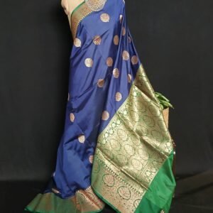 Banarasi Contrast Border Pure Katan Silk Saree – (BPKS1002)