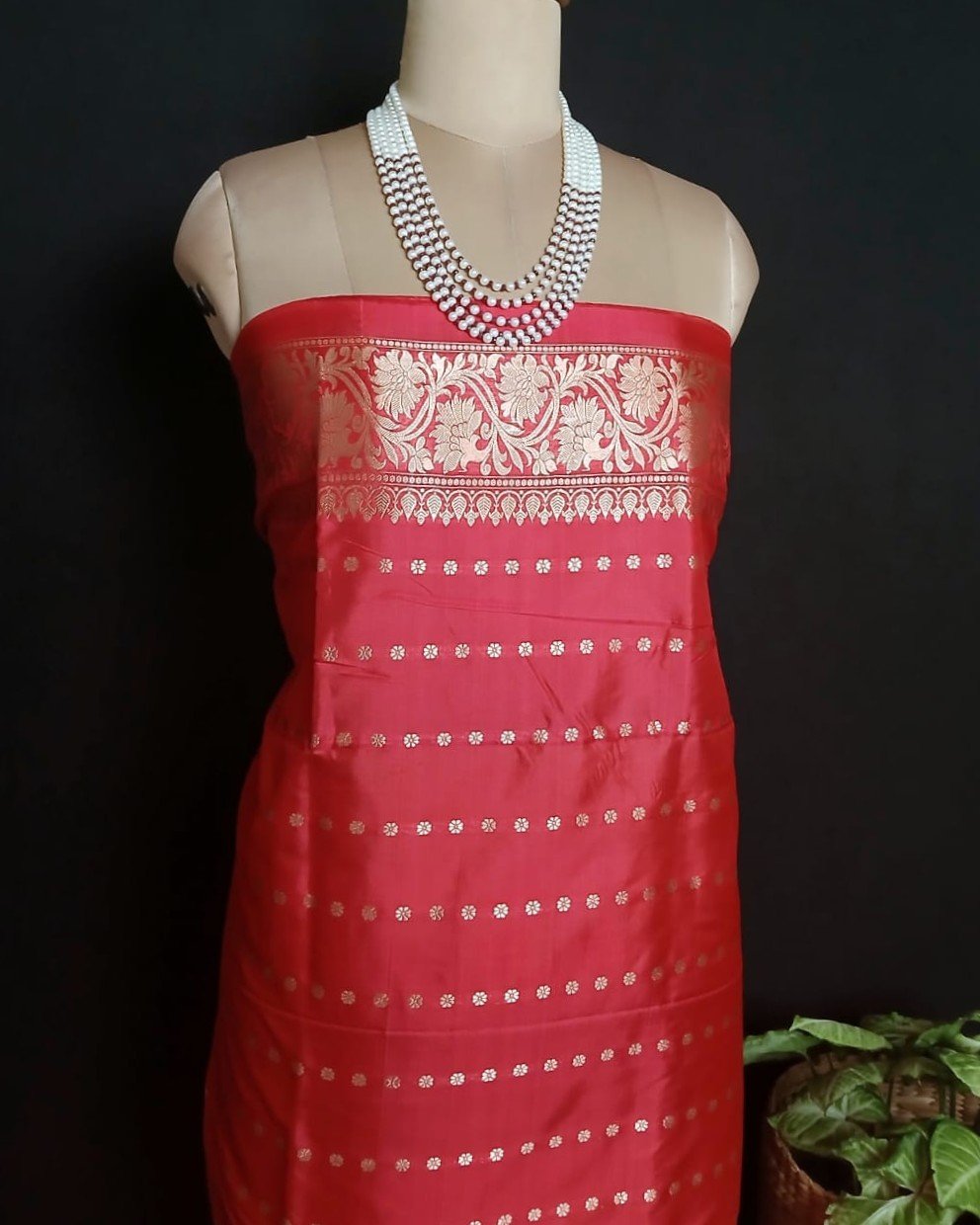 Banarasi Contrast Border Pure Katan Silk Saree – (BPKS1004) - Image 8