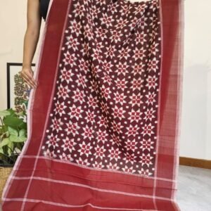 Double Ikat Cotton Dupatta – (DICD0010)