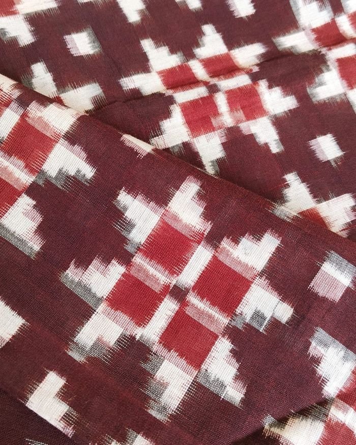 Double Ikat Cotton Dupatta – (DICD0010) - Image 4
