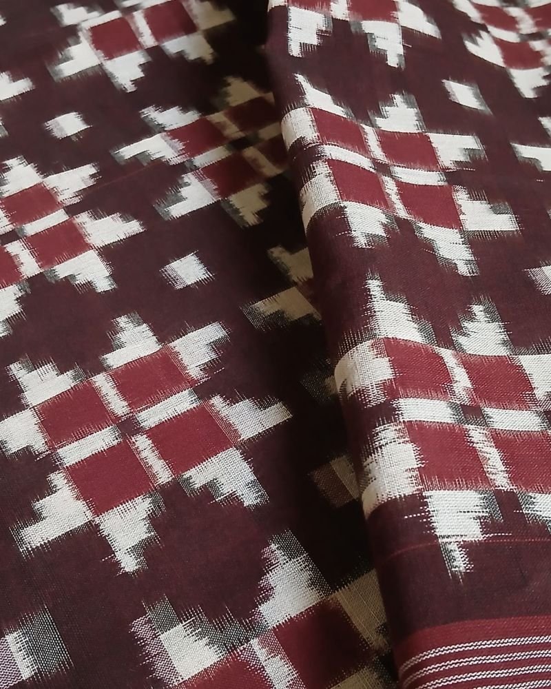 Double Ikat Cotton Dupatta – (DICD0010) - Image 4