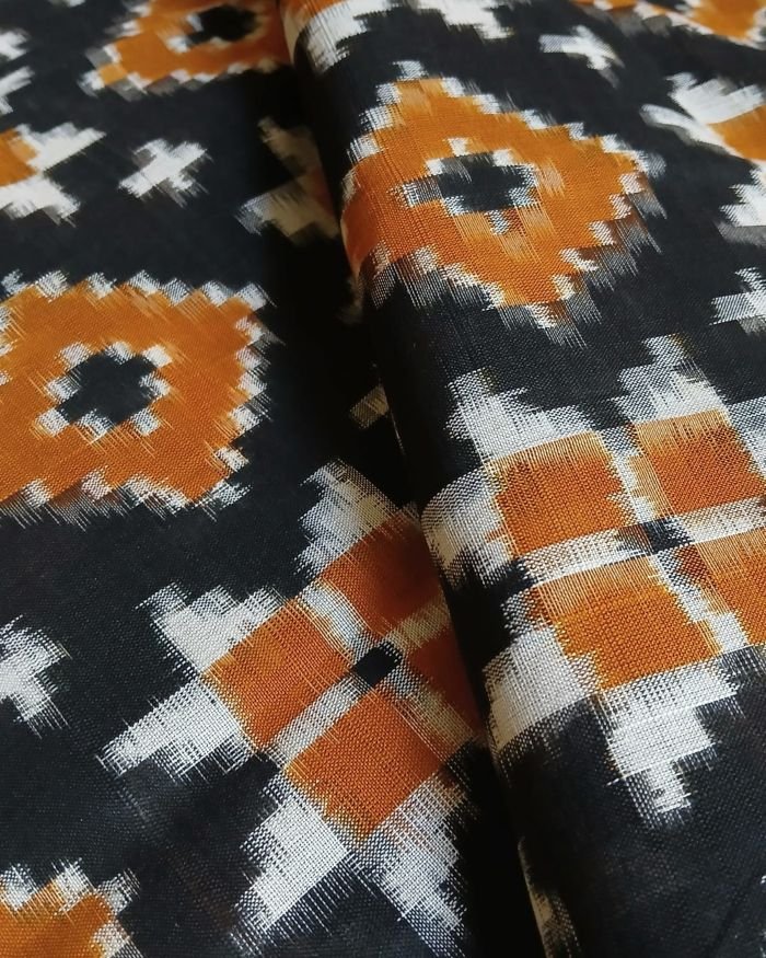 Double Ikat Cotton Dupatta – (DICD0011) - Image 4