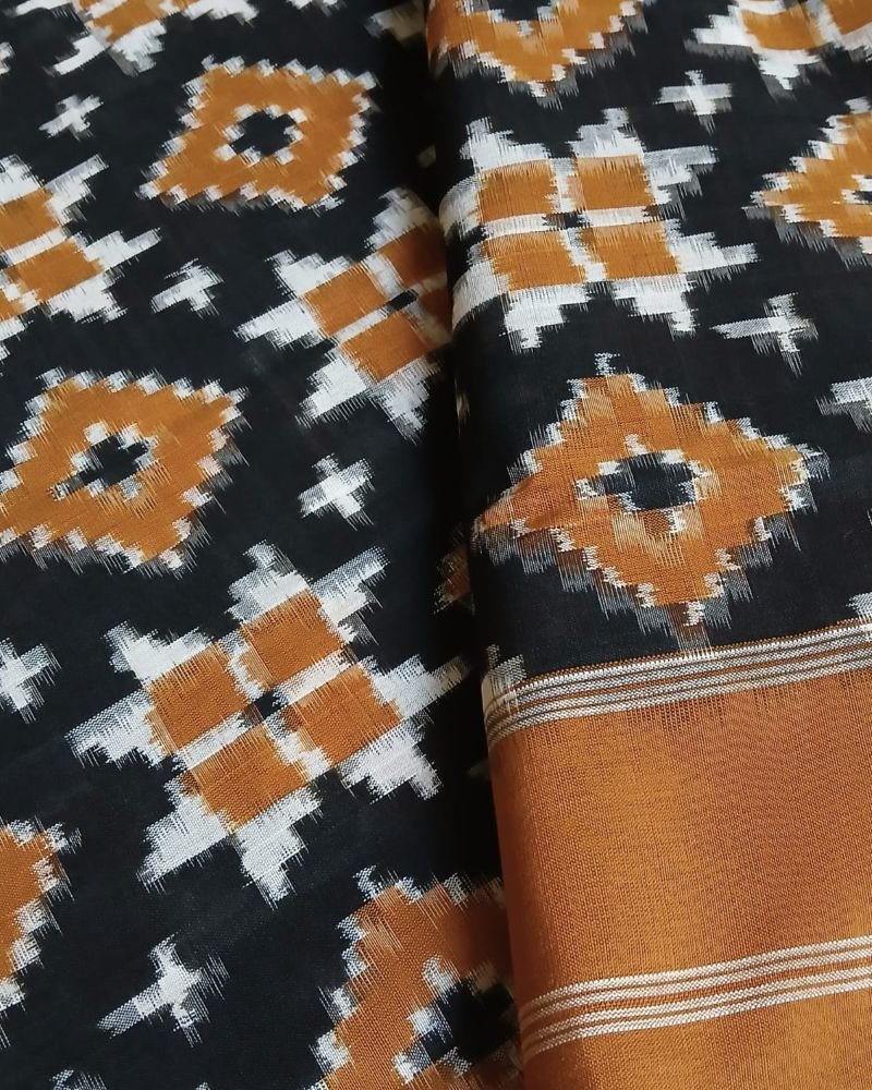 Double Ikat Cotton Dupatta – (DICD0011) - Image 5