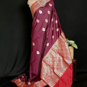 Meenakari Kadua Katan Silk Saree – (MKKS1003)