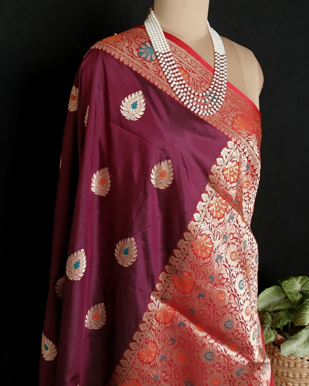 Meenakari Kadua Katan Silk Saree – (MKKS1003) - Image 8